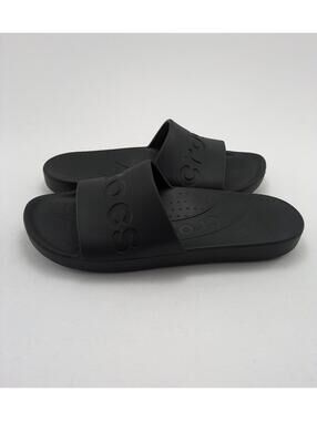 Mens Crocs Black Slides Comfort Outdoor Slip On Beach Sandals 210088-001 Size 12